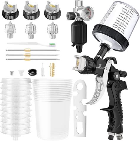 Amazon.com: Black Widow by Spectrum Professional HTE Gravity Feed Spray Gun with Rear Fan ...