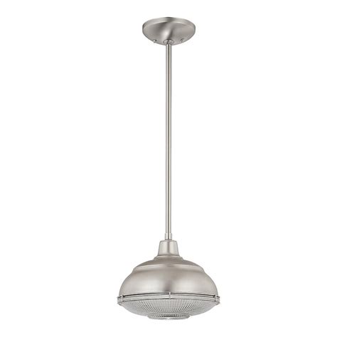Millennium Lighting Neo-Industrial Satin Nickel Industrial Etched Glass ...
