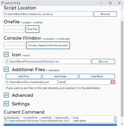 Convert Py into exe 的图像结果