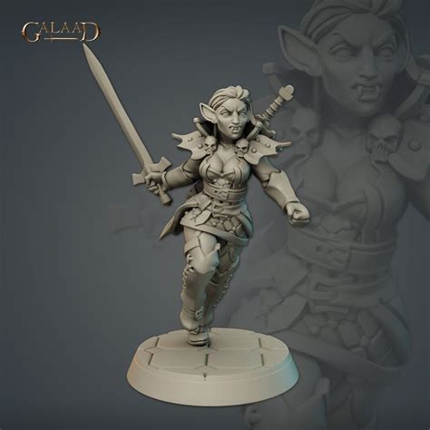 Female Vampire 3 32 Mm Scale Tabletop Unpainted Miniature Dnd Dungeons ...