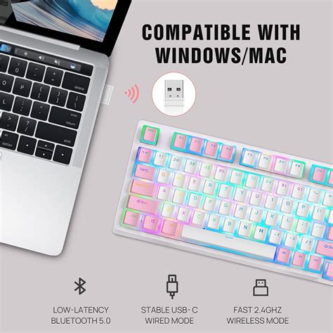 Buy KOLMAX 98-Key RGB Hot-swappable Mechanical Gaming Keyboard, 2.4G ...