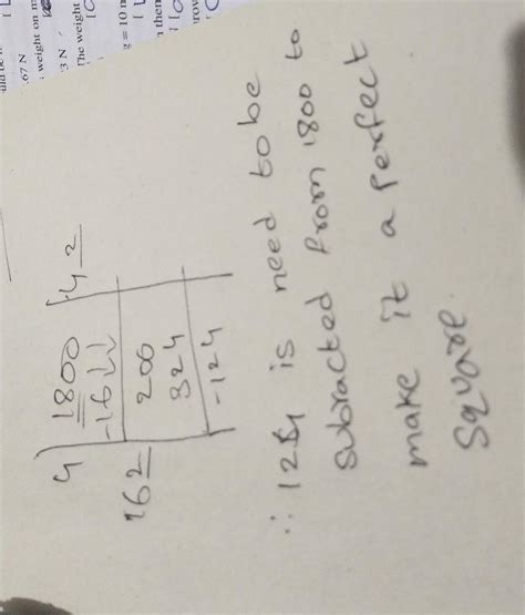 what list number should be subtracted from 1800 to make it a perfect ...