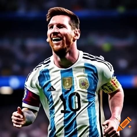Lionel messi playing football on Craiyon