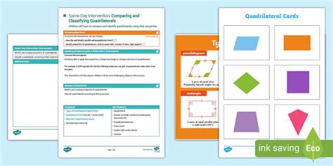 👉 Y4 Maths Intervention: Comparing and Classifying Quadrilaterals