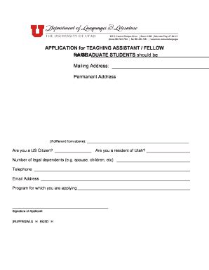 Fillable Online languages utah TA-TF Application.doc Fax Email Print ...