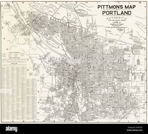 Vintage Detailed Portland City Map Printable Download Travel Poster ...