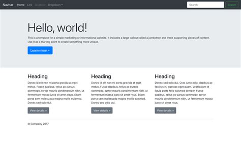Examples · Bootstrap v4.5