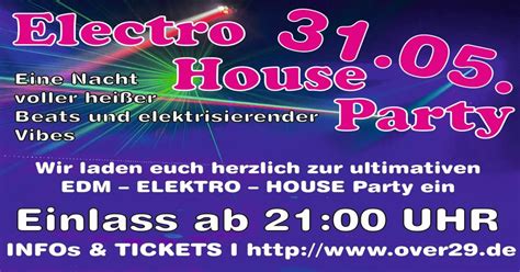 Elektro House Party, Tanz-Treff-Over29, Weimar, 31 May 2025 | AllEvents