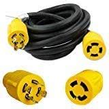 Leisure Cords 4-Prong 15 Feet 30 Amp Generator Cord, 10 Gauge Heavy ...