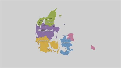 Denmark State Map by Gergedan | 3DOcean