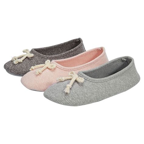 Women's Ballerina House Slippers, Anti-Skid Comfy Warm Ballet Style ...