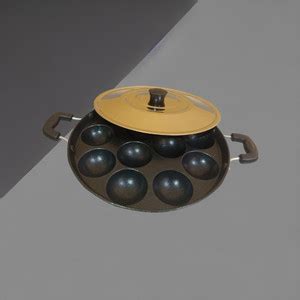 BIGWIN BIGWIN 12Cavities Non Stick Appam Patra with Lid and Side Handle ...