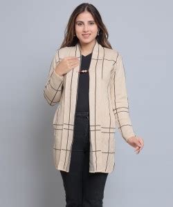 Thansmay kleider Striped, Checkered Collared Neck Casual Women Beige ...