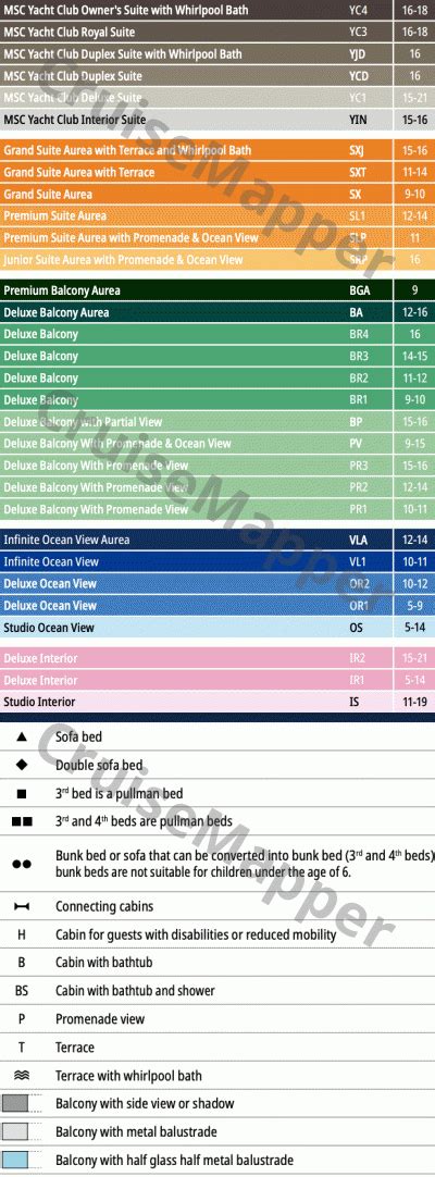 MSC World Europa deck 11 plan | CruiseMapper
