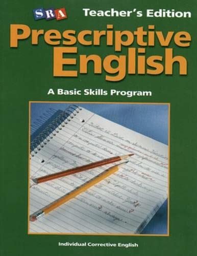 Prescriptive English, Teacher Edition Book A (INDIVIDUAL CORRECTIVE ...