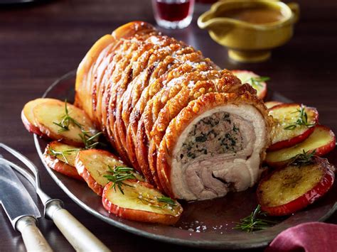 roti de porc farci