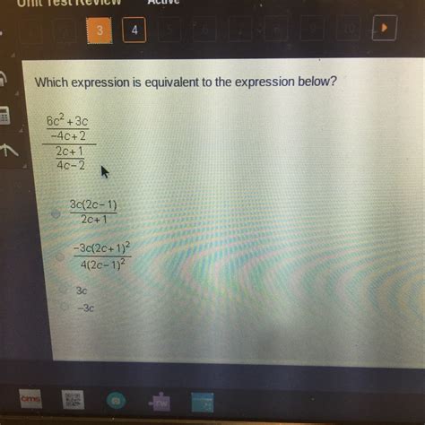 Which expression is equivalent to the expression - brainly.com