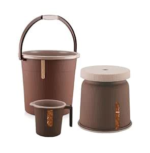 Nabhya Newton Jumbo 3 Pc Luxurious Complete Bathroom Set & Accessory ...