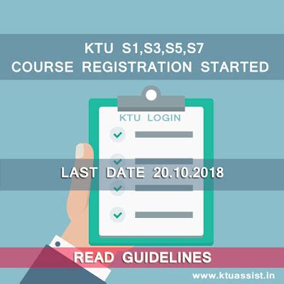 KTU ODD SEMESTER COURSE REGISTRATION STARTED | READ GUIDELINES - KTU ASSIST