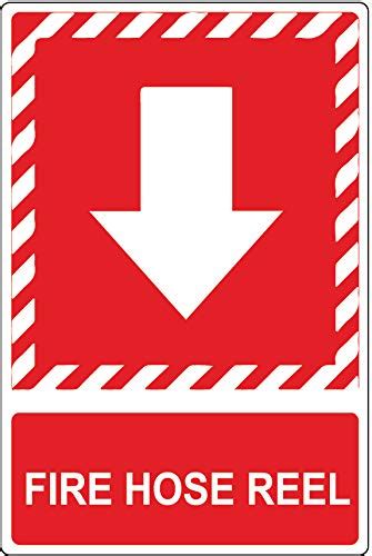 VVWV Fire Hose Reel Sign Sticker for Factory Wall Printed Waterpoof ...