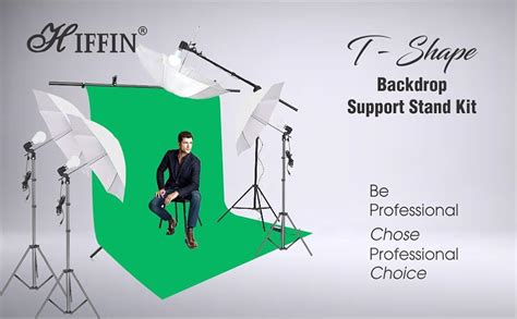 HIFFIN Green Screen Backdrop 6x10 ft with 9 ft Stand - 6x9 ft ...