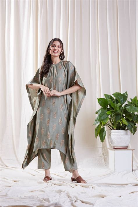 Reha Green Kaftan set – Hasttvam