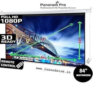 Luzon Dzire 6 x 4" FT Motorised Projector Screen Home Theatre HD TV ...