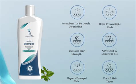 Buy LA'BANGERRY Natural Organic Herbal Shampoo With Arnica & Bhringraj ...