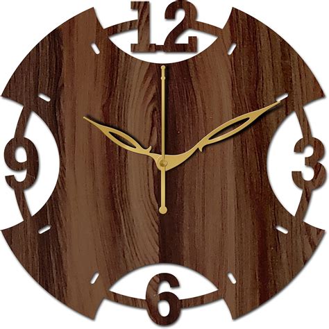 Buy Freny Exim 10" Inch Wooden Analog Wall Clock (Wenge, Small Size ...