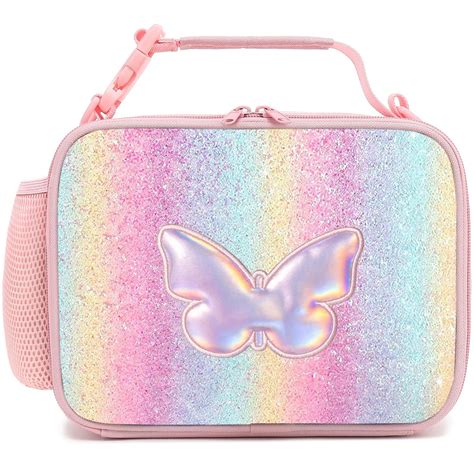 Hairao Butterfly Lunch Box for Girls kids Rainbow Lunch Bag Waterproof ...