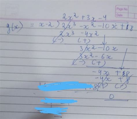 On dividing 2x3–x2–9x + 13 by a polynomial g(x), the quotient and ...