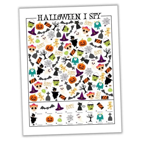 Free Printable Halloween I Spy Game for Kids - The Craft-at-Home Family