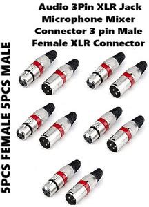 HouseOfCommon 5 PAIR 3 Pin XLR Solder Type Connector Electronic ...