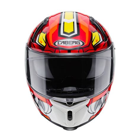 Caberg Avalon Giga J8 White Red Yellow Helmet