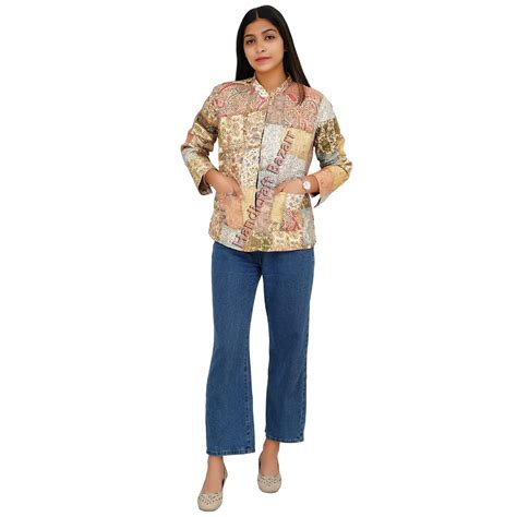 Buy Handicraft Bazarr Gorgeous Floral Print Silk Sweater Buttoned ...