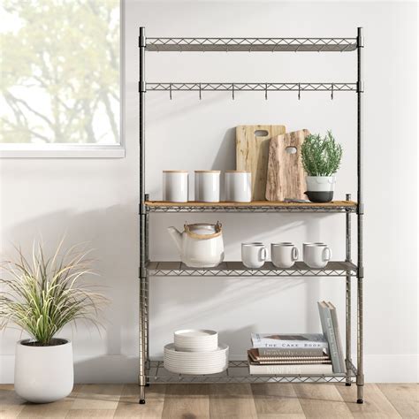 Metal And Wood Bakers Rack | Foter