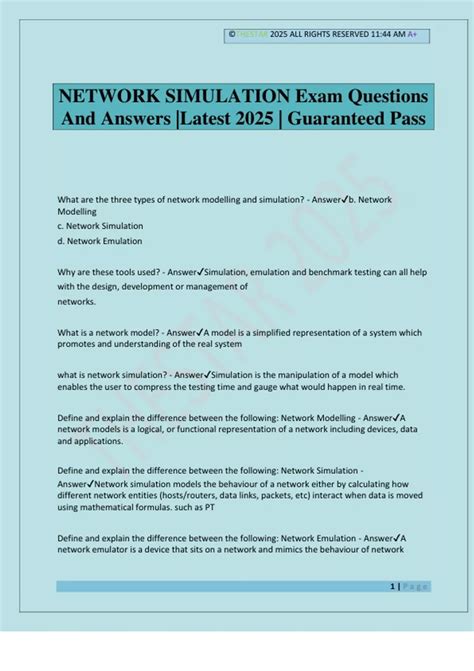 Network Simulation Questions 的图像结果