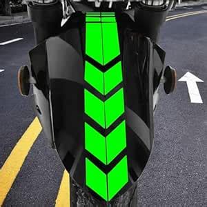 Front Mudguard Sticker Suitable for All Bike and Scooter(White) (Green ...