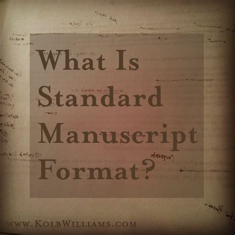 Image result for Standard Manuscript Format