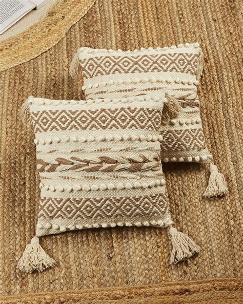 Buy JutiePie 12x12 Inch Cotton Cushion Covers Pack of 2 Pieces ...