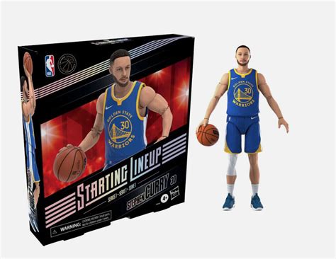 Hasbro NBA Starting Lineup Action Figure: Stephen Curry, Golden State ...
