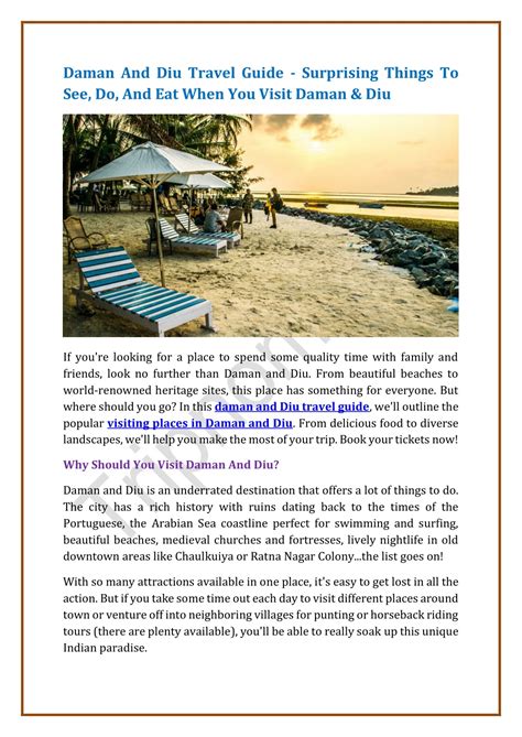 PPT - Daman And Diu Travel Guide - Surprising Things To See, Do And Eat When You Visit Daman ...