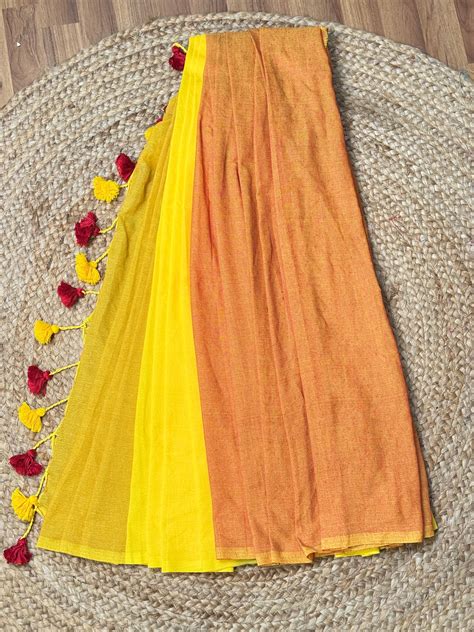 TRIPLE SHADED SAREE. – Manya Clothing