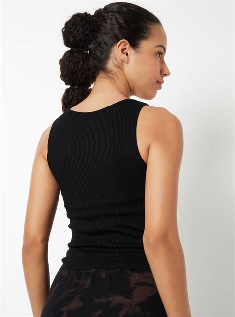 Buy Women Ribbed Sports Tank Top Online at just Rs. 399.0 ...