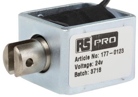 RS PRO | RS PRO Linear Solenoid, 24 V dc, 35.5 x 25.4 x 31.8 mm | 177 ...