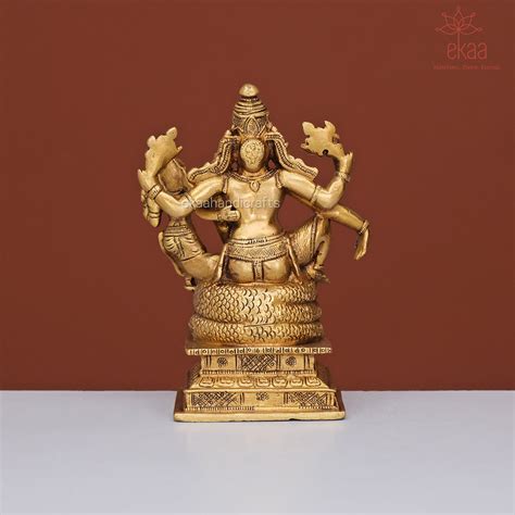 Brass Sitting Lakshmi Narayan Statue – Ekaa Handicrafts