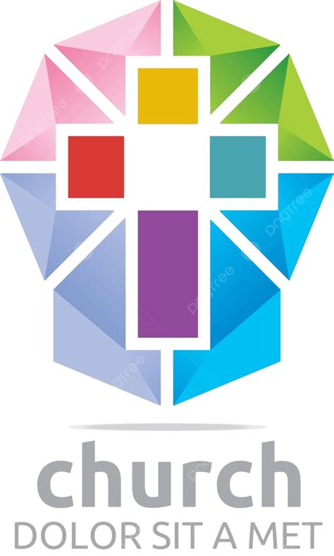 Chruch Croos Christian Icon Symbol Baptist Protestant Concepts Vector ...