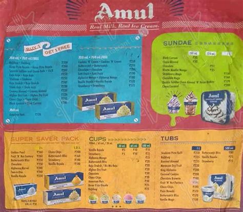 Menu at Amul TFC Cafe N Store, Ahmedabad
