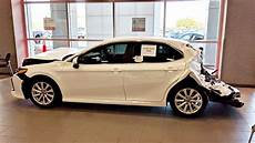 Lease A Toyota Camry by Toyota Dealership Displays 2018 Toyota Camry That Got Rear Lease A Toyota Camry
