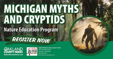 Michigan Myths and Cryptids, Wint Nature Center (Clarkston, MI), 7 ...
